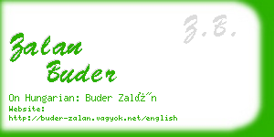 zalan buder business card